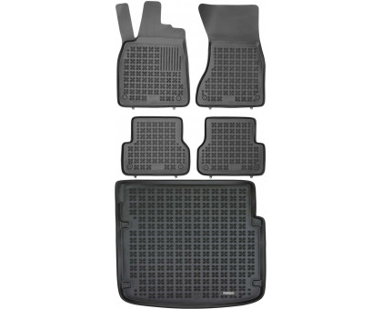 Rezaw-Plast Car Mats for 2010-2017 Audi A7 Floor Mats & Cargo Mat S7 Anti-Slip Black