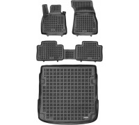 Rezaw-Plast Floor Mats for 2019-2024 Audi E-Tron Car Mats & Cargo Mat Tailored Black