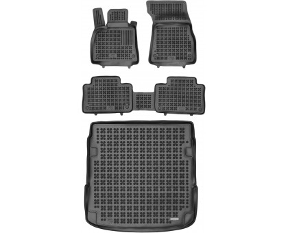 Rezaw-Plast Floor Mats for 2019-2024 Audi E-Tron Car Mats & Cargo Mat Tailored Black