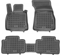 Rezaw-Plast Rubber Car Mats for 2019-2024 Audi E-Tron Floor Mats Anti-Slip Black