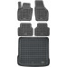 Rezaw-Plast Car Mats Set for 2015-2018 Audi Q3 Floor Mats & Cargo Mat SQ3  All Season Black