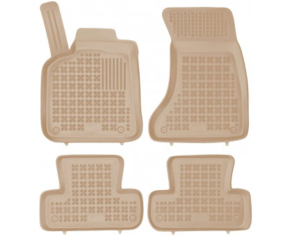 Rezaw-Plast Rubber Floor Mats for 2008-2016 Audi Q5 Car Mats SQ5 Durable Beige