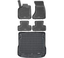 Rezaw-Plast Floor Mats for 2008-2016 Audi Q5 Car Mats & Cargo Mat SQ5 Anti-Slip Black