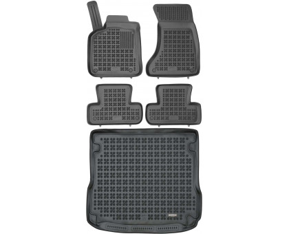 Rezaw-Plast Floor Mats for 2008-2016 Audi Q5 Car Mats & Cargo Mat SQ5 Anti-Slip Black