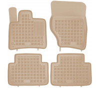 Rezaw-Plast Car Floor Mats for 2008-2015 Audi Q7 SQ7 Floor Mats All Weather Beige