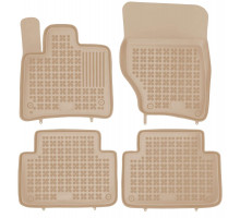 Rezaw-Plast Car Floor Mats for 2008-2015 Audi Q7 SQ7 Floor Mats All Weather Beige