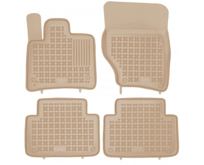 Rezaw-Plast Car Floor Mats for 2008-2015 Audi Q7 SQ7 Floor Mats All Weather Beige