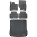 Rezaw-Plast Rubber Floor Mats for 2008-2015 Audi Q7 Car Mats SQ7 All Season Black