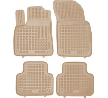 Rezaw-Plast All Weather Floor Mats for 2017-2024 Audi Q7 Car Mats SQ7 Custom Fit Beige