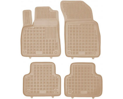 Rezaw-Plast All Weather Floor Mats for 2017-2024 Audi Q7 Car Mats SQ7 Custom Fit Beige