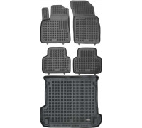 Rezaw-Plast Car Mats for 2017-2024 Audi Q7 Floor Mats & Cargo Mat SQ7 Odorless Black