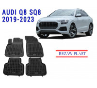 REZAW PLAST Floor Mats for Audi Q8 SQ8 2019-2023 Waterproof Interior Shields Odor