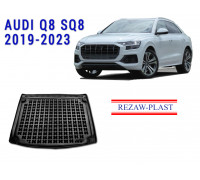 REZAW PLAST High-Quality Cargo Mat for Audi Q8 SQ8 2019-2023 Custom Fit Black