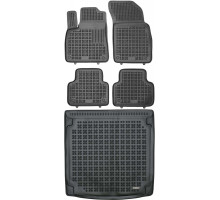 Rezaw Plast Car Mats for 2019-2024 Audi Q8 Floor Mats & Cargo Mat SQ8 Custom Fit Black