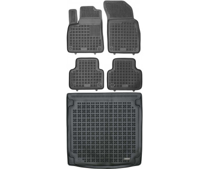 Rezaw-Plast Car Mats for 2019-2024 Audi Q8 Floor Mats & Cargo Mat SQ8 Custom Fit Black