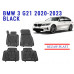 REZAW PLAST Rubber Floor Liners for BMW 3 G21 2020-2023 Durable Black
