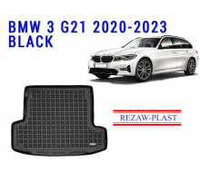 REZAW PLAST Rubber Cargo Mat, Precision Fit for BMW 3 G21 2020-2023 Non Slip Odorless