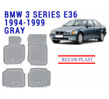 REZAW PLAST Floor Mats for BMW 3 Series E36 1994-1999 Anti-Slip Gray