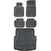 Rezaw-Plast Car Mats Set for 1998-2006 BMW 3 Series Floor Mats & Cargo Mat E46 Sedan Black