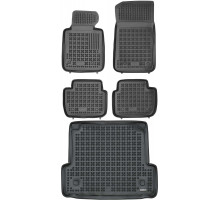 Rezaw-Plast Car Mats Set for 2007-2013 BMW 3 Series Floor Mats & Cargo Mat E91 Black