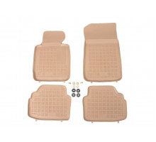 Rezaw-Plast Car Mats for 2006-2013 BMW 3 Series Floor Mats E92 Coupe Durable Beige