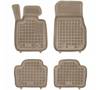 Rezaw-Plast Rubber Floor Mats for 2013-2018 BMW 3 Series Car Mats F30 Beige