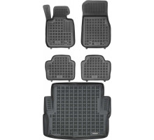 Rezaw-Plast Floor Mats for 2013-2018 BMW 3 Series Car Mats & Cargo Mat F30 Tailored Black