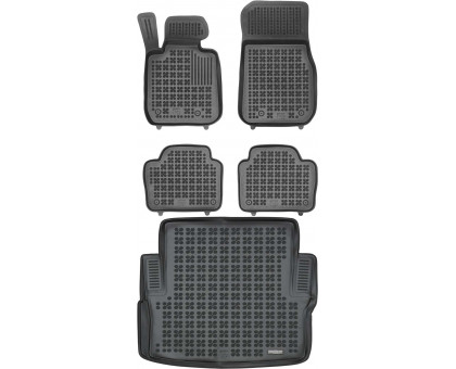 Rezaw-Plast Floor Mats for 2013-2018 BMW 3 Series Car Mats & Cargo Mat F30 Tailored Black