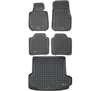 Rezaw-Plast Floor Mats for 2014-2019 BMW 3 Series GT Car Mats & Cargo Mat F34 Tailored Black