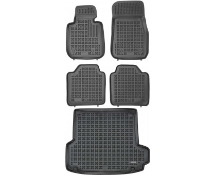 Rezaw-Plast Floor Mats for 2014-2019 BMW 3 Series GT Car Mats & Cargo Mat F34 Tailored Black