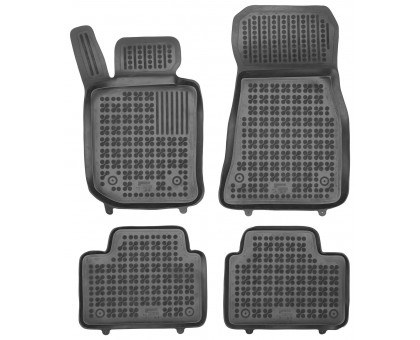 Rezaw-Plast Rubber Floor Mats for 2019-2023 BMW 3 Series Car Mats G20 Odorless Black