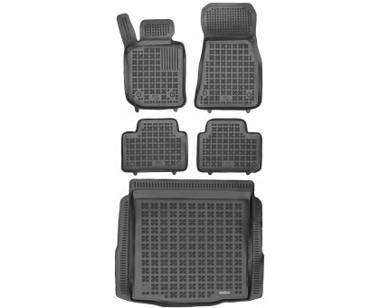 Rezaw-Plast Car Mats for 2019-2023 BMW 3 Series G20 Floor Mats & Cargo Mat Tailored Black