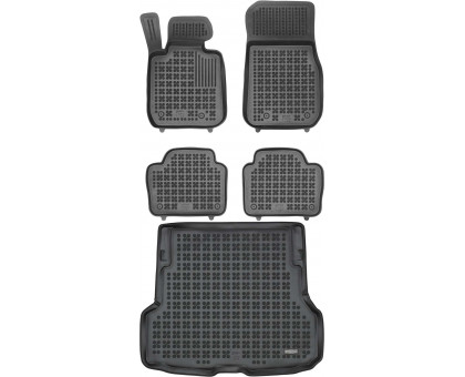 Rezaw-Plast Car Mats for 2014-2020 BMW 4 Series Floor Mats & Cargo Mat F36 Gran Coupe Black