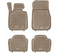 Rezaw-Plast Rubber Floor Mats for 2014-2020 BMW 4 Series F36 Gran Coupe Beige