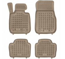 Rezaw-Plast Rubber Floor Mats for 2014-2020 BMW 4 Series F36 Gran Coupe Beige