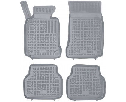 Rezaw-Plast Rubber Floor Mats for 1995-2003 BMW 5 Series Car Mats E39 All Season Gray