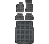 Rezaw-Plast Floor Mats for 2005-2010 BMW 5 Series Car Mats & Cargo Mat E60 Tailored Black