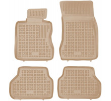 Rezaw-Plast Car Floor Mats for 2005-2010 BMW 5 Series Car Mats E60 E61 All Weather Beige