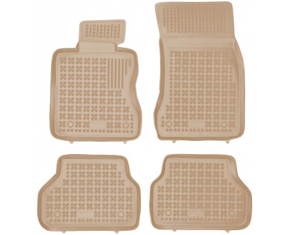 Rezaw-Plast Car Floor Mats for 2005-2010 BMW 5 Series Car Mats E60 E61 All Weather Beige