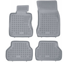 Rezaw-Plast Rubber Car Mats for 2005-2010 BMW 5 Series Floor Mats E60 E61 Odorless Gray