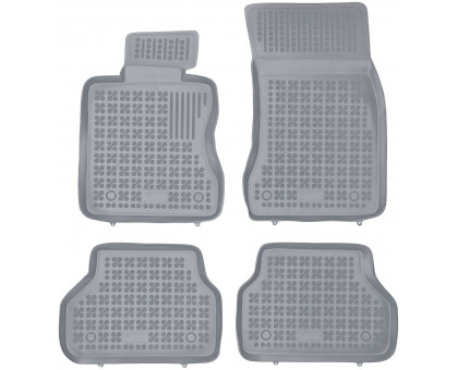 Rezaw-Plast Rubber Car Mats for 2005-2010 BMW 5 Series Floor Mats E60 E61 Odorless Gray