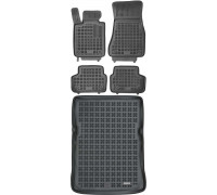 Rezaw-Plast Rubber Car Mats for 2017-2023 BMW 5 Series Floor Mats & Cargo Mat G30 Black