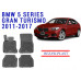 REZAW PLAST Floor Mats for BMW 5 Series Gran Turismo 2011-2017 Waterproof Black 