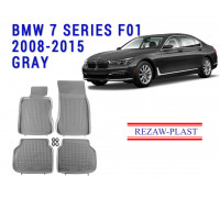 REZAW PLAST Floor Mats for BMW 7 Series F01 2008-2015 All Season Gray