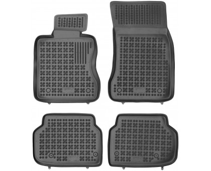 Rezaw-Plast Rubber Car Mats for 2008-2015 BMW 7 Series Floor Mats F01 Custom Fit Black