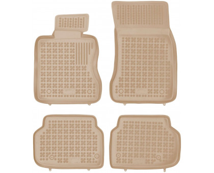 Rezaw-Plast Car Floor Mats for 2008-2015 BMW 7 Series Car Mats F01 Anti-Slip Beige