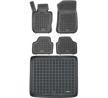 Rezaw-Plast Car Mats for 2008-2015 BMW X1 Floor Mats & Gargo Mat E84 Waterproof Black