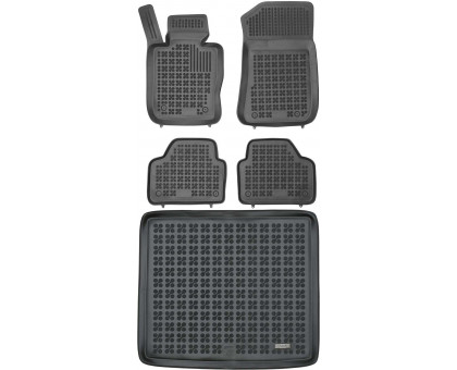 Rezaw-Plast Car Mats for 2008-2015 BMW X1 Floor Mats & Gargo Mat E84 Waterproof Black