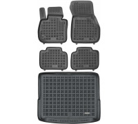 Rezaw-Plast Floor Mats for 2016-2021 BMW X1 Car Mats & Cargo Mat F48 Tailored Black