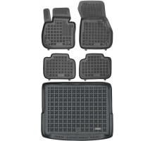 Rezaw-Plast Floor Mats for 2016-2021 BMW X1 Car Mats & Cargo Mat F48 Tailored Black